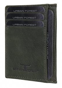 Urban Forest Green Chris RFID Blocking Leather Card Holder for Men